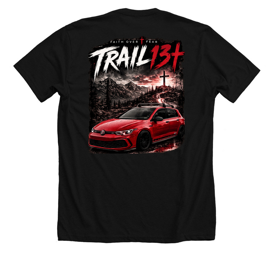 Premium 2024 Gti design&nbsp;, a Solid Black Blend Premium Unisex Tee (back-view)