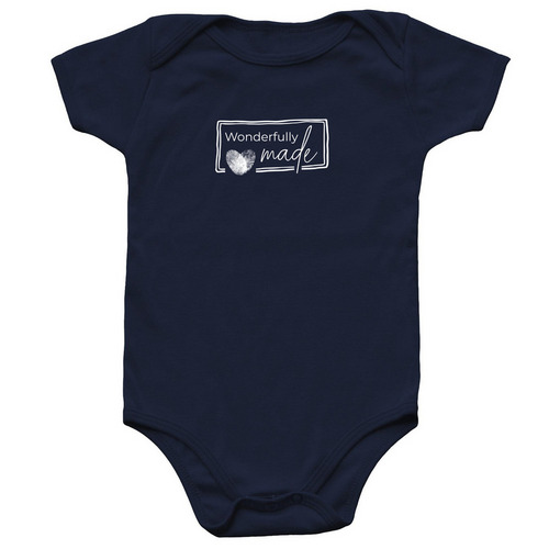 Wonderfully Made Onesie, a Navy Infant Onesie