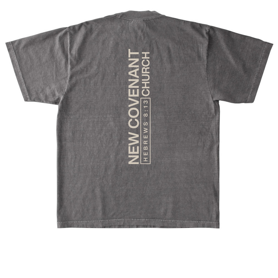 Hebrews 8:13, a Cement Heavyweight Garment Dye Tee (back-view)