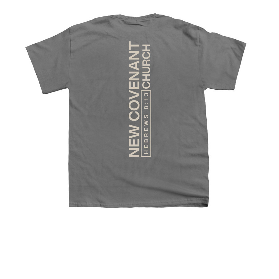 Hebrews 8:13, a Charcoal Youth Unisex Tee (back-view)