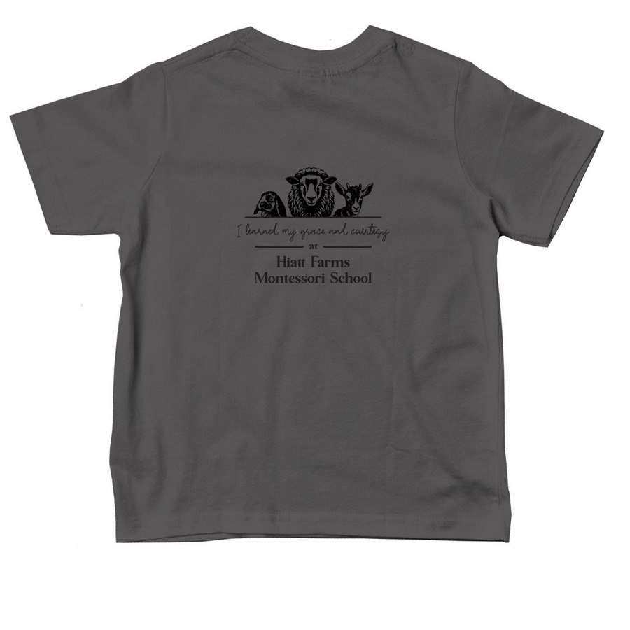 HFMS Toddler Apparel, a Charcoal Toddler Tee (back-view)