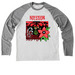 Stranger Plants - Style 2, a Aluminum Grey/ Bright White Allmade Eco Triblend Colorblock Raglan Long Sleeve Tee