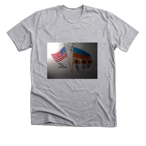 Ukraine, a Athletic Heather Premium Unisex Tee
