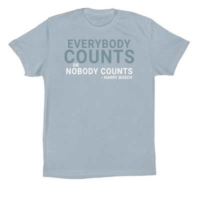 Everybody Counts Or Nobody Counts Fundraiser, a Light Blue Premium Cotton Tee