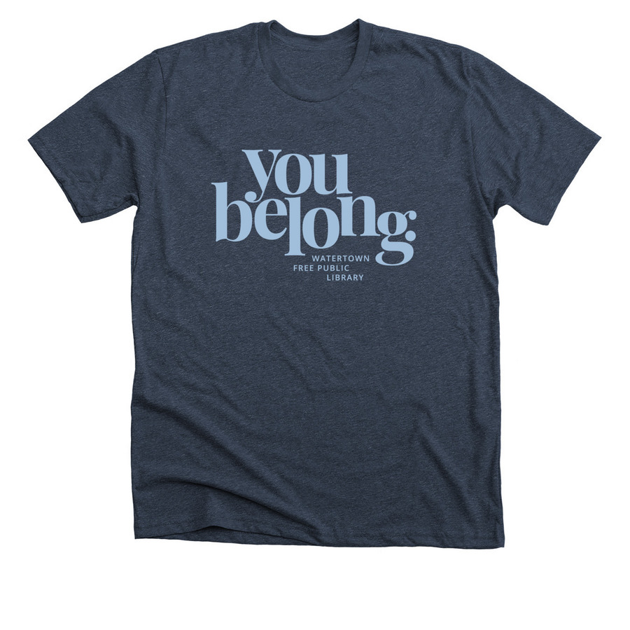 You Belong Throwback T, a Heather Midnight Navy Premium Unisex Tee