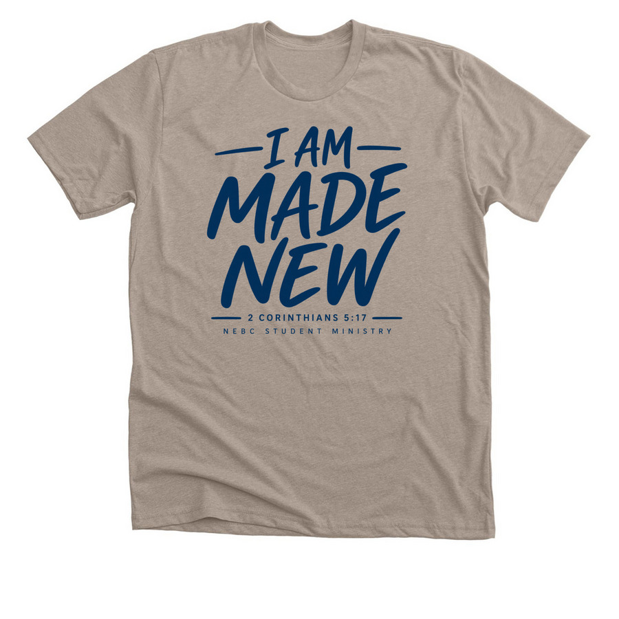 NEBC YOUTH- 1 Cor. 5:17, a Heather Stone Premium Unisex Tee