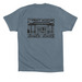 Pratt Museum Woodblock Logo Merch, a Slate Premium Cotton Tee (back-view)