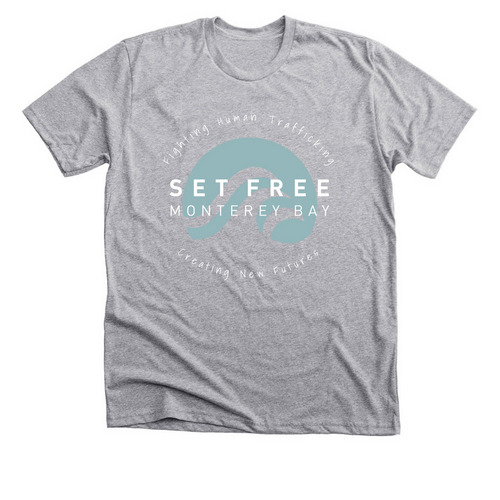Set Free Monterey Bay, a Athletic Heather Premium Unisex Tee