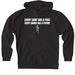 Sinners and Saints, a Black Heavyweight Pullover Hoodie