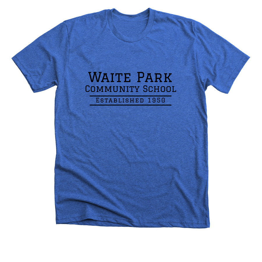 Adult Sizes, a Heather True Royal Premium Unisex Tee