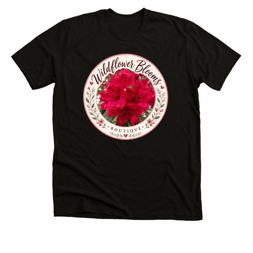 Wildflower Bloom Boutique, a Black Heather Premium Unisex Tee