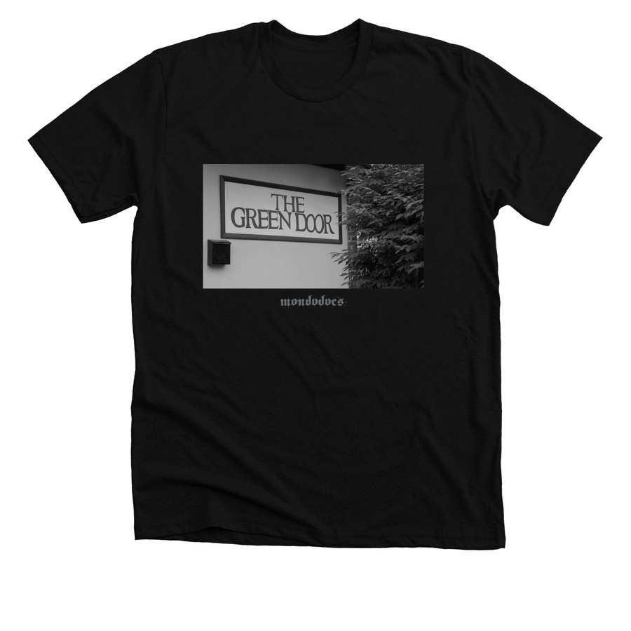 The Green Door, a Solid Black Blend Premium Unisex Tee