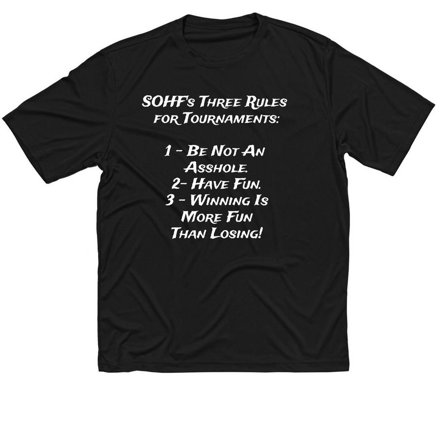 3 Rules Activewear Line, a Black Classic Performance Tee