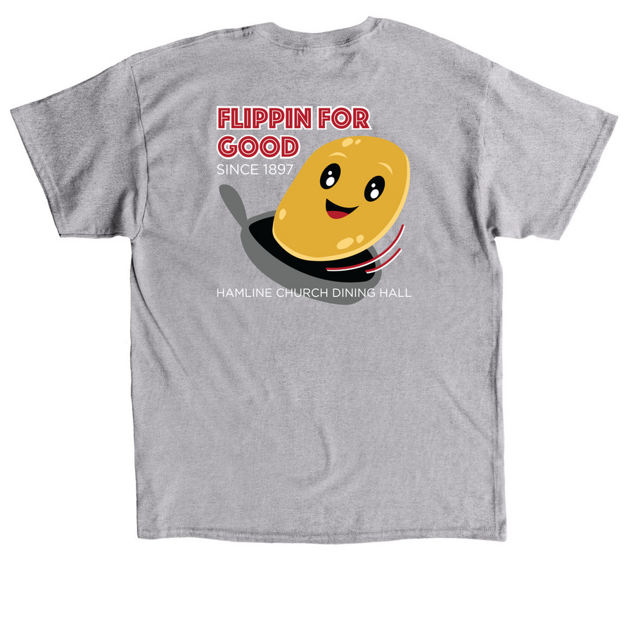 Flippin for Good, a Sport Grey Classic Unisex Tee (back-view)
