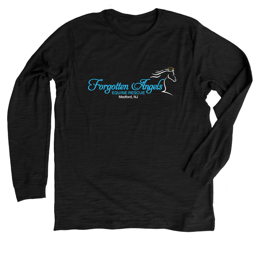 Forgotten Angels Equine Rescue&nbsp;, a Solid Black Blend Premium Long Sleeve Tee