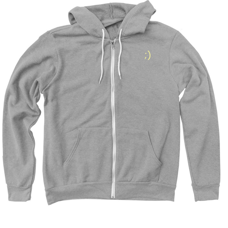 Ask for Help, a Athletic Heather Zip Up Hoodie