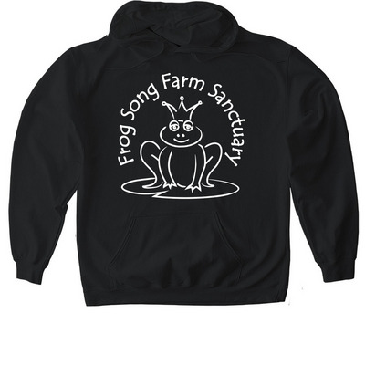 Frog Song Farm Sanctuary, a Black Gildan Softstyle Pullover Hoodie