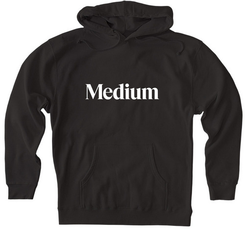 Medium Wordmark Hoodie, a Black Heavyweight Pullover Hoodie