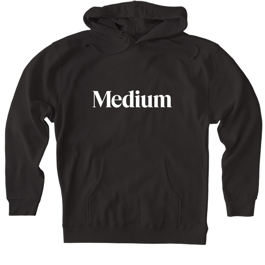 Medium Wordmark Hoodie, a Black Heavyweight Pullover Hoodie