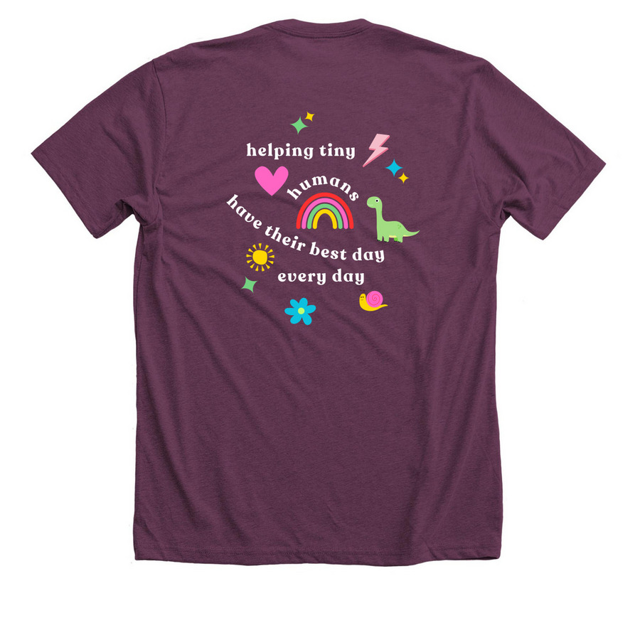 Best Day Every Day&nbsp;, a Heather Maroon Premium Unisex Tee (back-view)