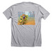 ?Plum in the Pines, a Athletic Heather Premium Unisex Tee (back-view)
