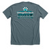 10yr Anniversary, a Heather Slate Premium Unisex Tee (back-view)