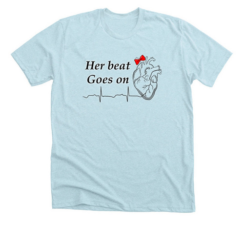 Raya?s beat goes on, a Heather Ice Blue Premium Unisex Tee