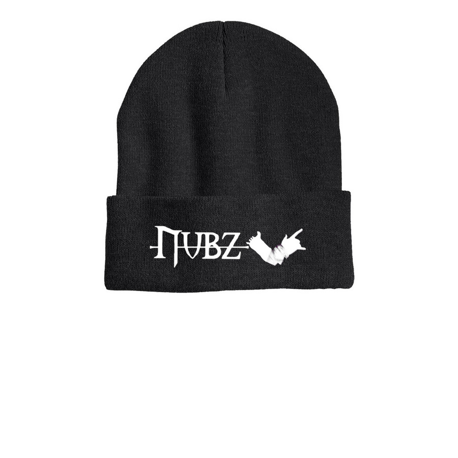 Nubbiez Beaniez&nbsp;, a Heather Charcoal Printed Cuffed Beanie