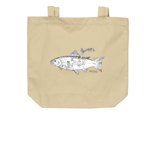 A SUMMER DAY tote, a Oyster Organic Cotton Tote Bag