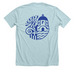 Hellenic Tee, a Heather Ice Blue Premium Unisex Tee (back-view)