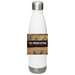 Logo Water Bottle, a White Stainless Steel Water Bottle