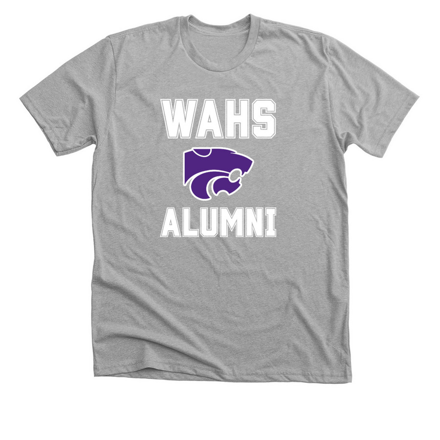 WAHS Alumni Unisex, a Athletic Heather Premium Unisex Tee