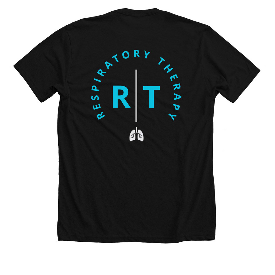 Respiratory Therapy&nbsp;, a Solid Black Blend Premium Unisex Tee (back-view)