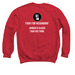 Red Bag Day Shirts/Sweatshirts (Adult), a Red Crewneck Sweatshirt (back-view)
