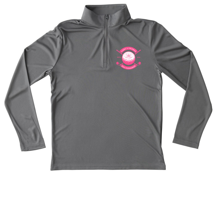 Libby's Friends Golf Tournament, a Grey Concrete Youth Performance Quarter Zip Pullover