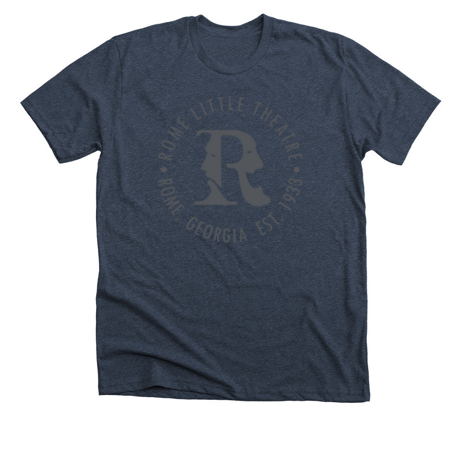 Rome Little Theatre, a Heather Midnight Navy Premium Unisex Tee