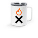 Travel Mug, a White Stainless Steel Travel Mug
