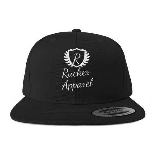 Rucker apparel Logo Hat Design&nbsp;, a Black Snapback Hat