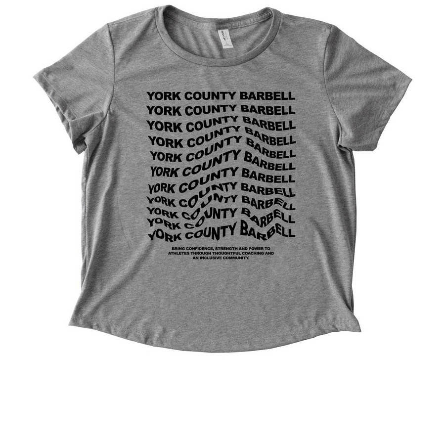 Distorted Mission, a Aluminum Grey Allmade Eco Triblend Women?s Scoop Neck Tee