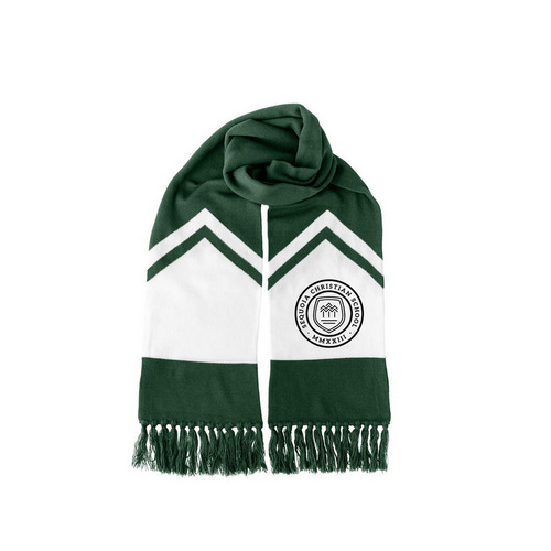SCS Scarf, a Forest Green/ White Two-Tone Gameday Scarf