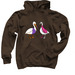 Wildlife Center Pelican & Swan, a Dark Chocolate Pullover Hoodie