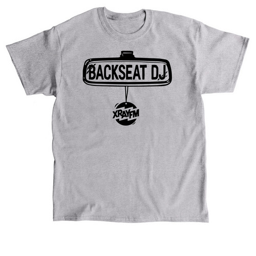 Backseat DJ Black Logo Tee's + Hoodies, a Sport Grey Classic Unisex Tee