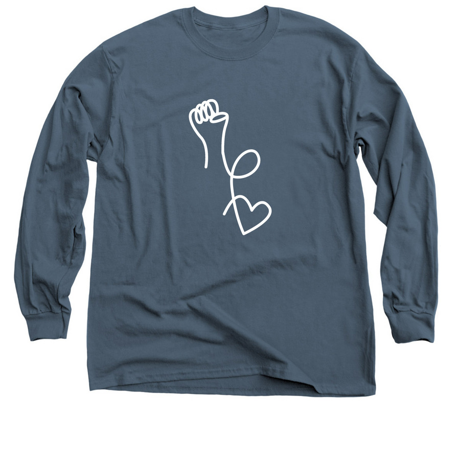 Heart & Fist, a Indigo Classic Long Sleeve Tee