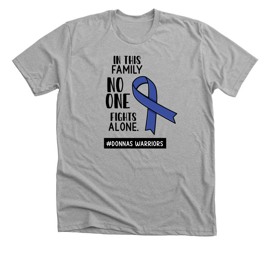 No one fights alone!, a Athletic Heather Premium Unisex Tee