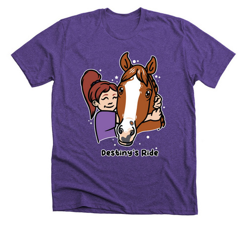Step by Step (girl), a Heather Team Purple Premium Unisex Tee