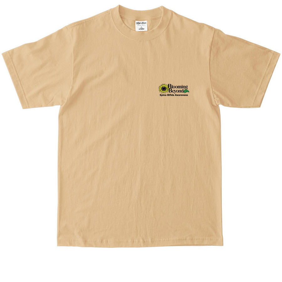 Spina Bifida - Blooming Beyond (Adult), a Khaki Max Heavyweight Tee