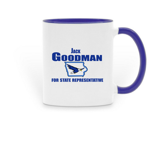 Campaign Mug, a Dark Blue Two-Tone Ceramic Mug