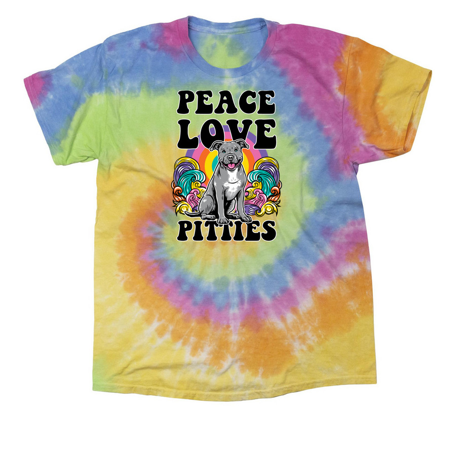 Peace, Love, Pitties, a Eternity Classic Tie Dye Tee