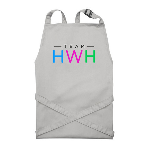 Support TeamHWH, a Silver Recycled Bib Apron