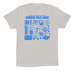 Discover Something New (Blue Design), a Solid Athletic Grey Premium Cotton Tee